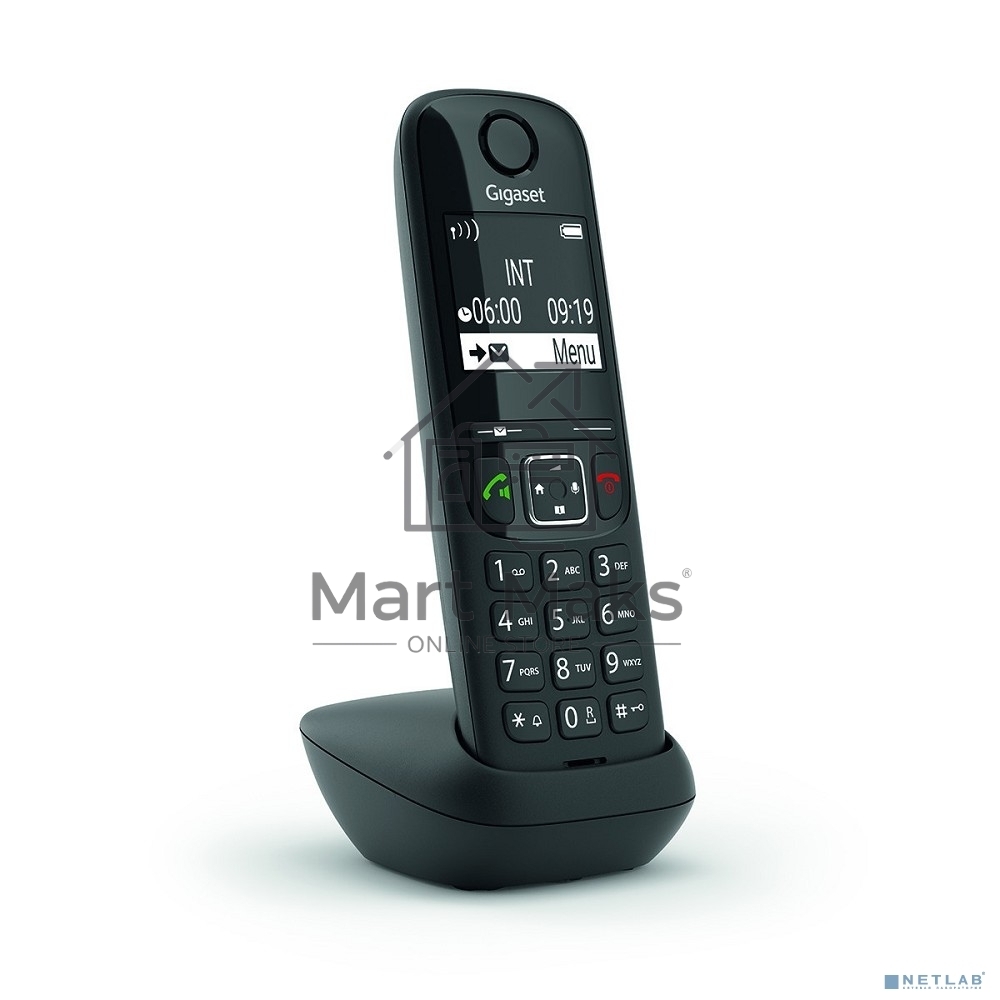 Дополнительная трубка Dect Gigaset AS690HX черный для AS690