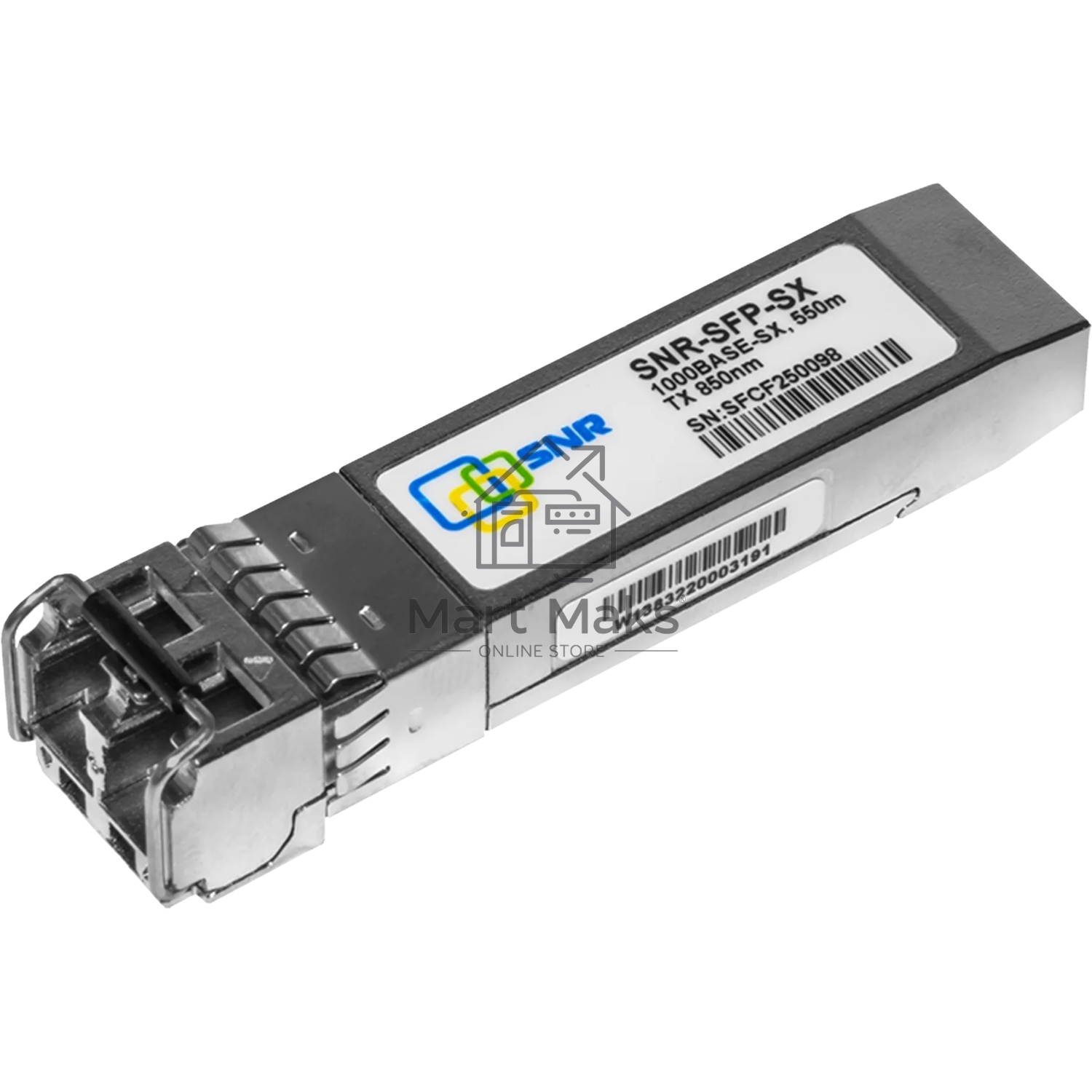Трансивер SNR SFP 100BASE-SX, SWL, MMF, LC duplex, 850нм, up to 550м (7.5dB), analog CISCO GLC-SX-MM 