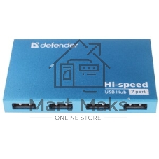 USB-концентраторы Defender Septima Slim, USB 2.0, USB 7 портов, блок питания/USB