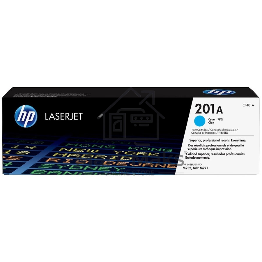 Тонер Картридж HP 201A CF401A голубой для HP CLJ Pro M252/M277 (1400стр.)
