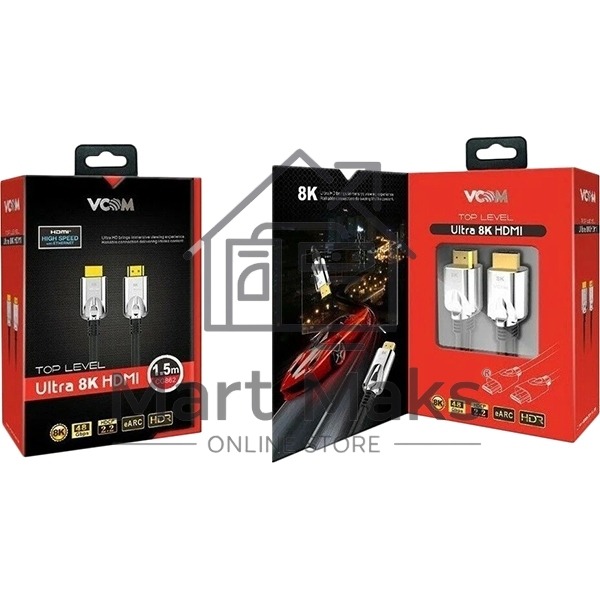 Кабель HDMI 19M/M,ver. 2.1, 8K@60 Hz 1.5m VCOM <CG862-1.5M> VCOM/TELECOM
