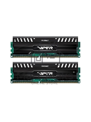 Оперативная память Patriot Viper 3, DDR3, 16Gb (2x8 Gb), 1600 MHz, CL10, DIMM, радиатор, черный