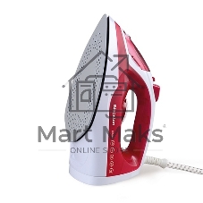 Утюг Blackton Bt SI2110 White-Red. 1200 Вт, Резервуар для воды 200 мл, Постоянная подача пара 18 г/мин, Антипригарная подошва, Индикация готовности к работе, Защита от перегрева, Шарнирное вращение шнура на 360', Длина сетевого шнура 1.6 м