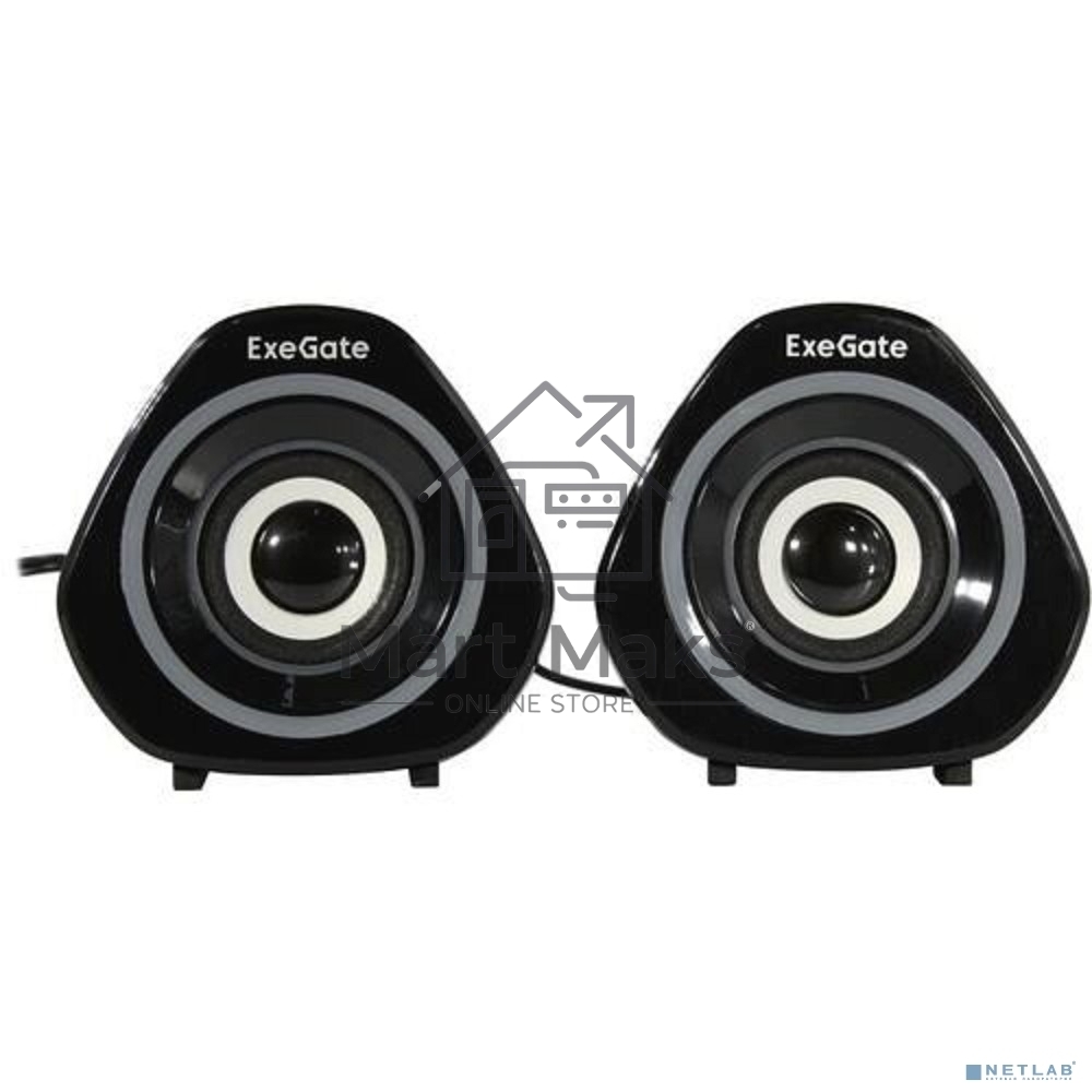 Акустическая система 2.0 ExeGate EX289680RUS Accord 210 (питание USB, 2х3Вт (6Вт RMS), 60-20000Гц,  черный, RGB подсветка)