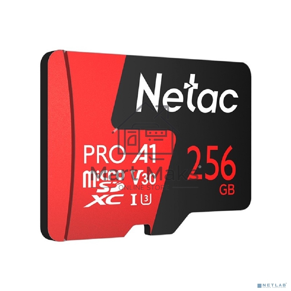 Флеш Карта MicroSD card Netac P500 Extreme Pro 256GB, retail version w/SD adapter
