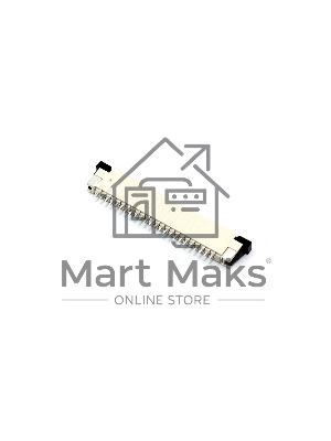 Разъем FPC  Half Coverage Bottom Contact 1.0K-BX-24PWB 24 pin высота 2мм шаг 1мм