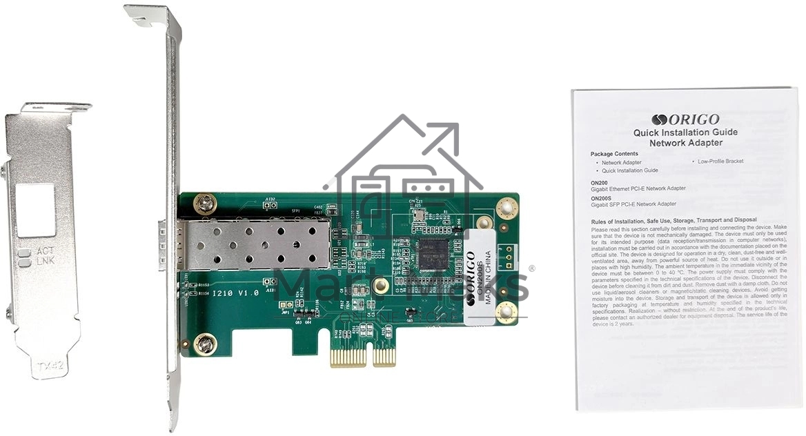 Сетевой адаптер Сетевой адаптер PCI-E, Intel I210, 1x1000Base-X SFP