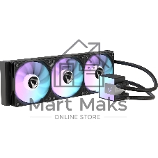 Кулер с водяным охлаждением Formula V Line ICE JET GLOW 360 BK, 360мм, 3x120мм, ARGB fans, LGA115X/1200/1700/1851, AM4/AM5