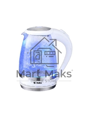 Чайник электрический Delta DL-1202 корпус из жаропрочного стекла, белый, 2200Вт, 1,5л Чайник электрический Delta DL-1202 корпус из жаропрочного стекла, белый, 2200Вт, 1,5л