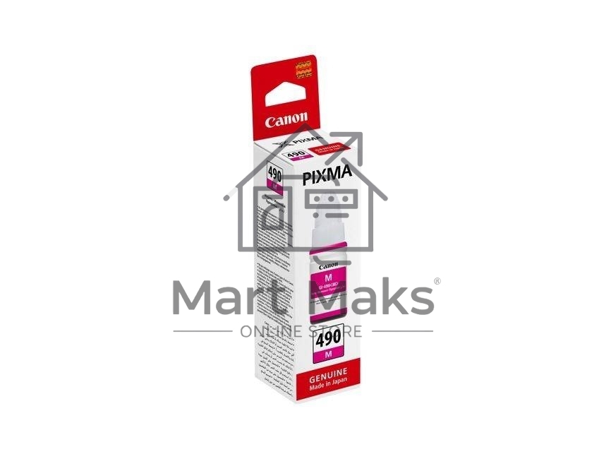 Чернила Canon GI-490M 0665C001 пурпурный для Canon Pixma G1400/2400/3400 (70мл)