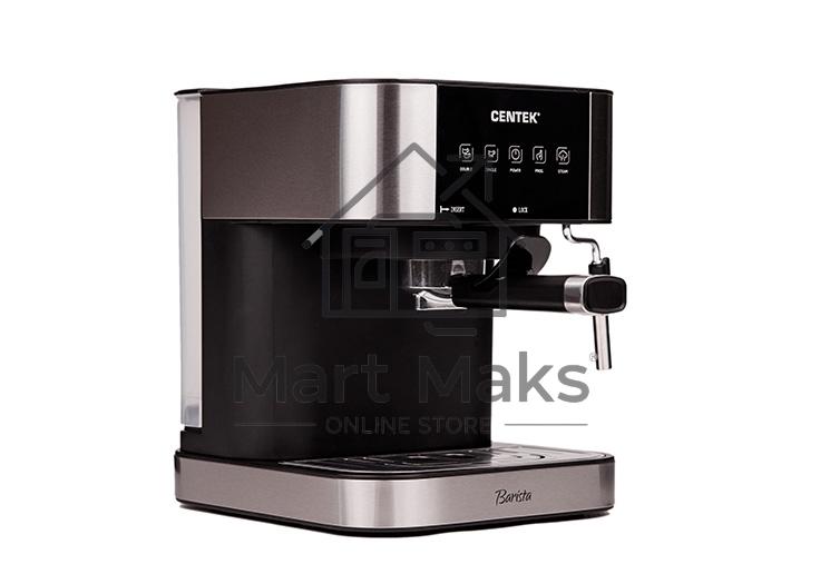 Кофеварка рожковая Centek CT-1164 серебристый, исп. кофе - молотый, 1.5 л, 1150 Вт, 15 Бар.