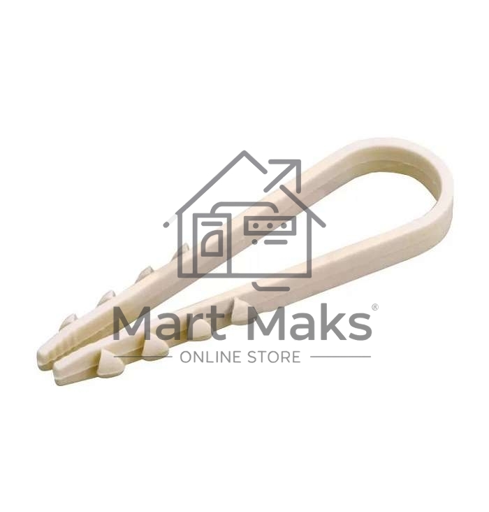 Дюбель-хомут нейлоновый Rexant 11-18 мм, белый, упаковка 100 шт.