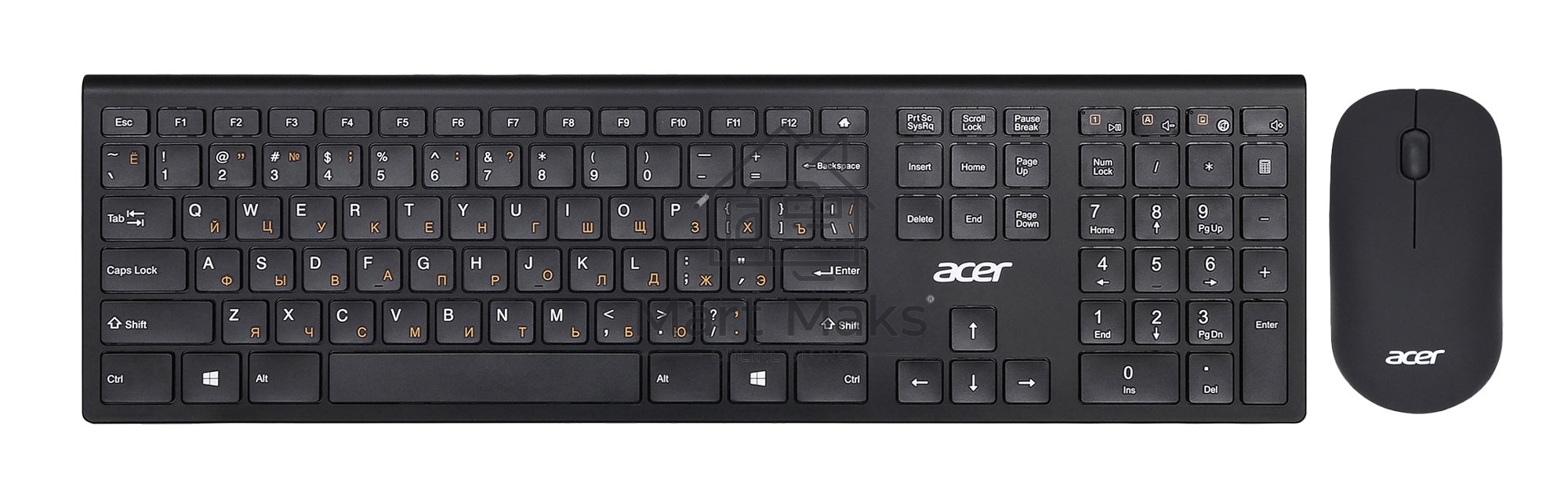 Комплект клавиатура и мышь Acer OKR030 [ZL.KBDEE.005] Combo wilreless USB slim черный