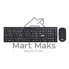 Комплект клавиатура+мышь Acer OKR030 беспроводной, USB, 1200 DPI, чёрный