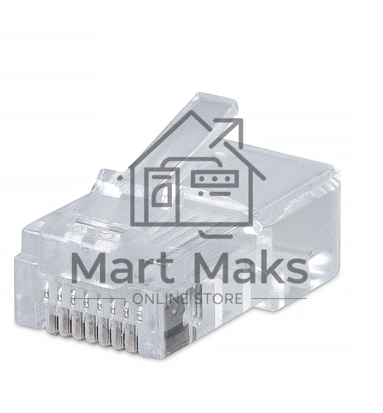 Коннектор Cabeus 8P8C RJ-45 под витую пару, категория 5e, универсальный, для проводников с толщ. по изол. до 1,05 мм