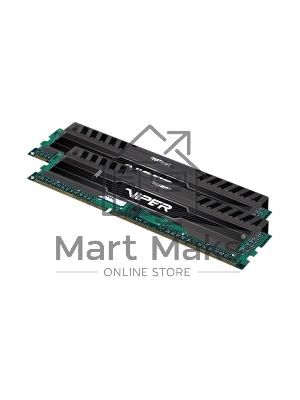 Оперативная память Patriot Viper 3, DDR3, 16Gb (2x8 Gb), 1600 MHz, CL9, DIMM, радиатор, черный