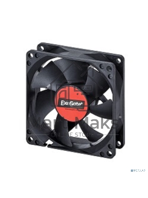 Вентилятор для корпуса ExeGate ExtraPower EP08025S3P черный, 80 мм, 2500 об/мин, 25.5 дБ, 3 pin