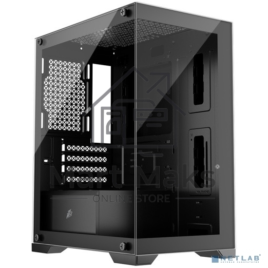 Компьютерный корпус 1STPLAYER MIKU Mi2 черный mATX 3x120мм LED fans Mi2-BK-3F1