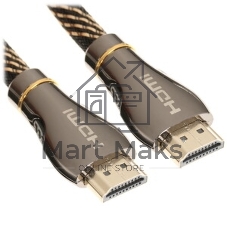 Кабель Cablexpert HDMI CCP-HDMI8К-2.5M, 19M/19M, v2.1, 8К, медь, позол.разъемы, экран, оплетка, 2.5м, черный, пакет