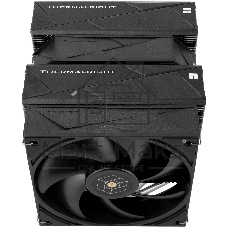 Кулер для процессора Thermalright Royal Pretor 130 (4-pin PWM, 158мм, Ni/Cu, 6x6мм, 1x120+1x130мм, 80.45CFM/81.88CFM, 29.4dBA/28.3dBA, 2150PM/1750RPM, S: 1200, 1700, 1851, 2011, 2066, 115X, AM4, AM5, silver, black)