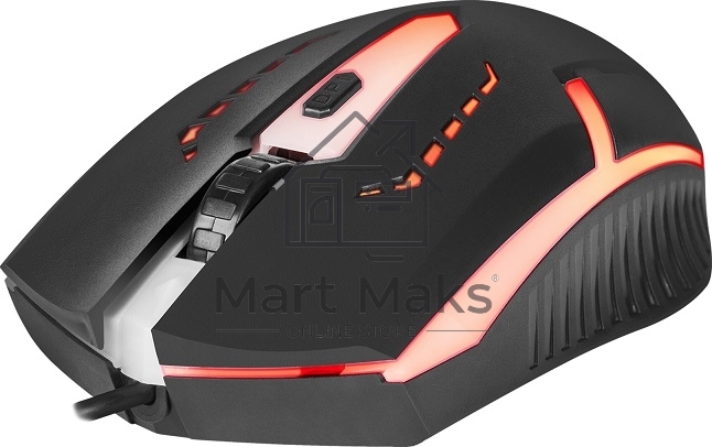 Мышь проводная Defender Hit MB-601 черный, 1200 dpi, USB, кнопки - 4