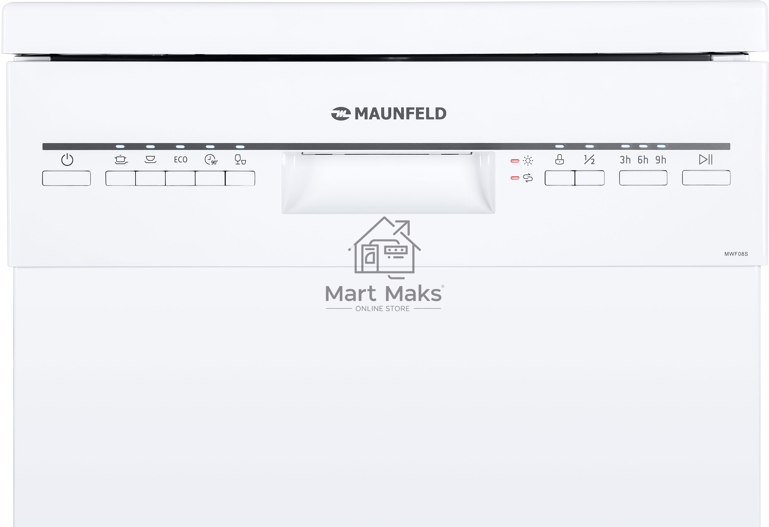 Посудомоечная машина Maunfeld MWF08S, белый, 44.8 см, 9 компл., 49 дБ, класс A+