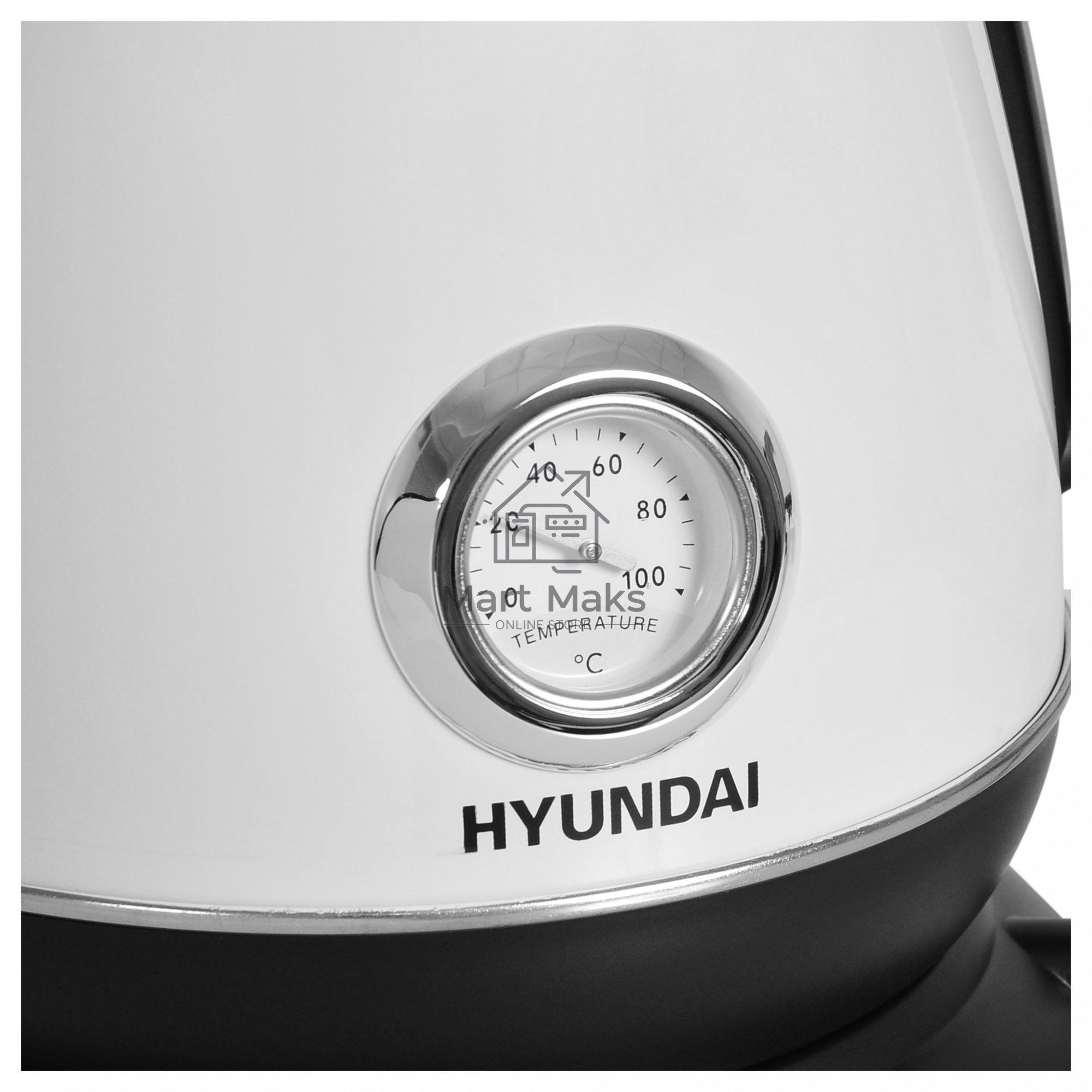 Чайник электрический Hyundai HYK-S4502 1.7л. 2200Вт жемчужный/черный (корпус: нержавеющая сталь/пластик)