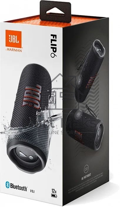 Портативная акустика JBL Flip 6, черный