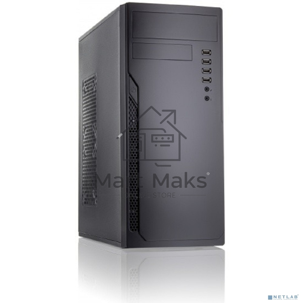 Компьютерный корпус c блоком питания 500 Ватт Case Foxline FL-301, ATX, 1x5.25EXT, 1x3.5EXT, 4x3.5INT, 4xUSB2.0, HDA, w/o FAN, w/500W ATX PSU, w/1.2m EU pwr cord