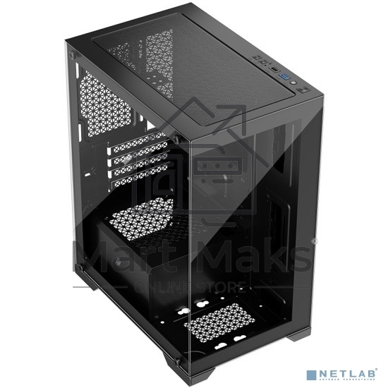 Компьютерный корпус 1STPLAYER MIKU Mi2 черный mATX 3x120мм LED fans Mi2-BK-3F1