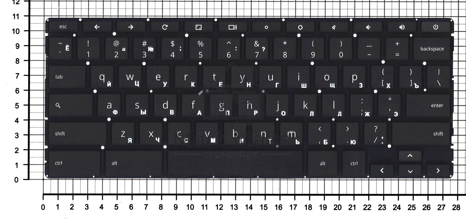 Клавиатура для ноутбука HP Chromebook 14A-NA черная