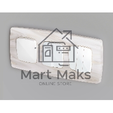 Лицевая панель OMEGA (Белый матовый) для 3-кл выключателей QUANT OP1250