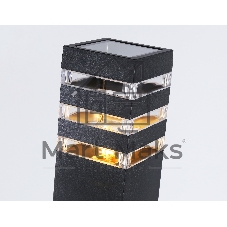 Светильник Ambrella light ST2582 BK/CL черный/прозрачный IP54 E27 max 40W 90*90*630