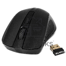 Мышь беспроводная SVEN RX-400W черный, 1400 dpi, радиоканал, USB, кнопки - 4
