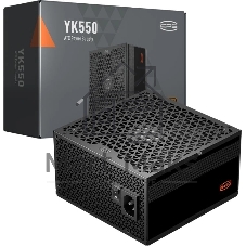 Блок питания PCCooler YK550, 550Вт, 80+ Bronze, 135мм, немодульный, черный