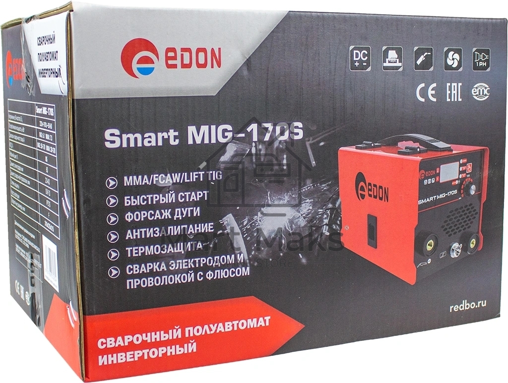 Сварочный полуавтомат инверторный Edon Smart MIG-170S