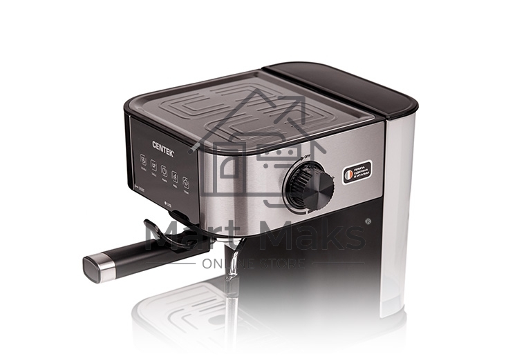 Кофеварка рожковая Centek CT-1164 серебристый, исп. кофе - молотый, 1.5 л, 1150 Вт, 15 Бар.