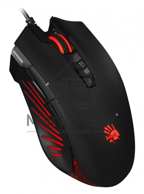 Мышь проводная A4Tech Bloody V9M черный, 4000 dpi, USB, кнопки - 9