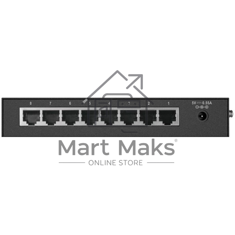 Неуправляемый коммутатор с 8 портами 10/100Base-TX D-Link DES-1008D/(K2A/K3A)RU/J1A/J2A/L2A/L2B