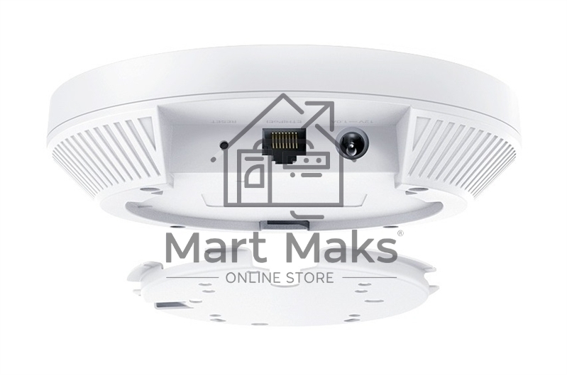 Потолочная точка доступа TP-Link EAP653 AX3000 Ceiling Mount Dual-Band Wi-Fi 6 Access Point, 1?1Gbps RJ45 Port, 574Mbps at2.4 GHz + 2402 Mbps at 5 GHz, 802.3at POE, 2?Internal Antennas