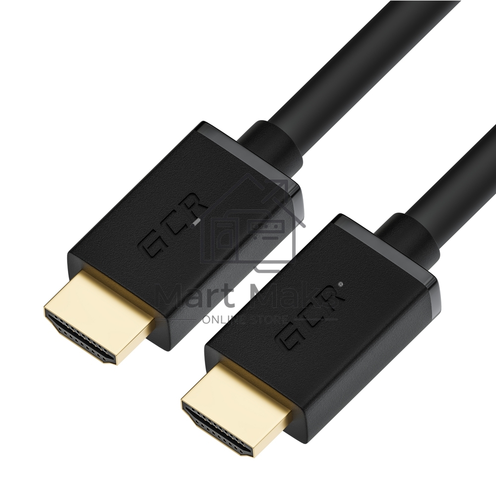 Кабель синхронизации GCR 5.0m HDMI 2.0, XLPE, Outdoor, Ultra HD, 4K 60Hz, 18.0 Гбит/с, HDR 4:4:4, 3D, черный, 2 Х экран, армирование, GCR-55270