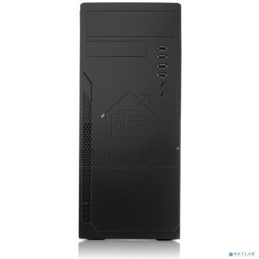 Компьютерный корпус c блоком питания 500 Ватт Case Foxline FL-301, ATX, 1x5.25EXT, 1x3.5EXT, 4x3.5INT, 4xUSB2.0, HDA, w/o FAN, w/500W ATX PSU, w/1.2m EU pwr cord