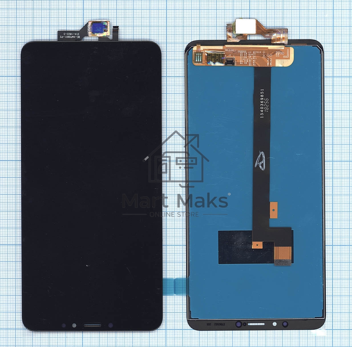 Дисплей для Xiaomi Mi Max 3 в сборе с тачскрином черный