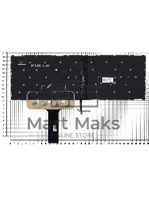 Клавиатура для ноутбука Lenovo Legion Y730-17ICH черная с белой подсветкой