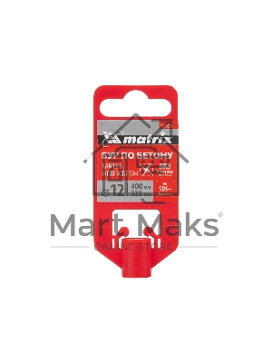 Бур по бетону Matrix, 12 x 400 мм, SDS PLUS c крестовой пластиной