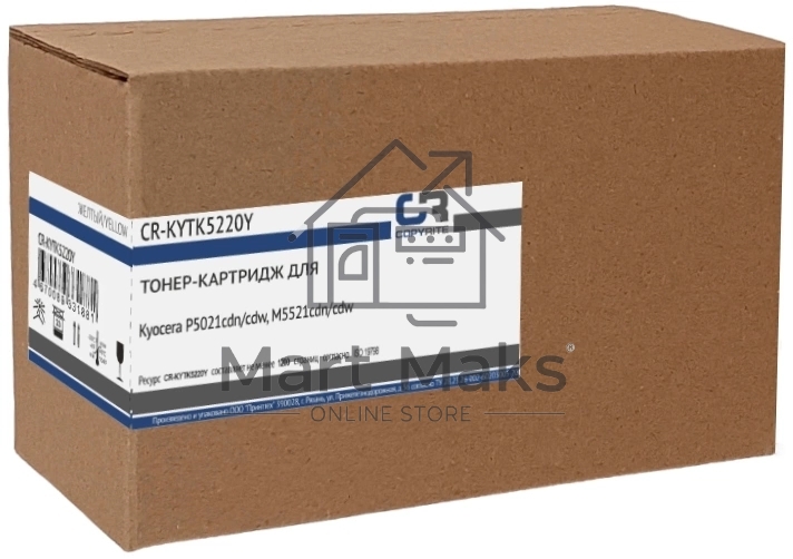 Картридж лазерный CopyRite CR-KYTK5220Y TK-5220Y желтый (1200стр.) для Kyocera P5021cdn/cdw/M5521cdn/cdw