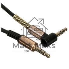 Кабель Cablexpert аудио 90˚ CCAB-01-35MML-1MB, 3.5 Jack (M)/3.5 Jack (M), черный, 1м, блистер