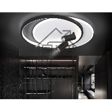 Светильник Ambrella light FL5137/2+2 WH/BK белый/черный 66W 3000K/4200K/6400K+4200K 500*420*130 (ПДУ ИК)