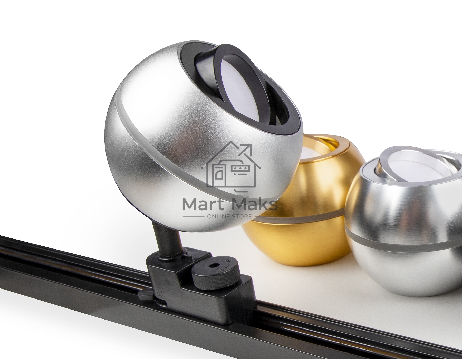 Светильник Ambrella light XT1103001 SSL/PBK серебро песок/черный полированный MR16 GU5.3 LED 3W 4200K (A2521, C1103, N7002)
