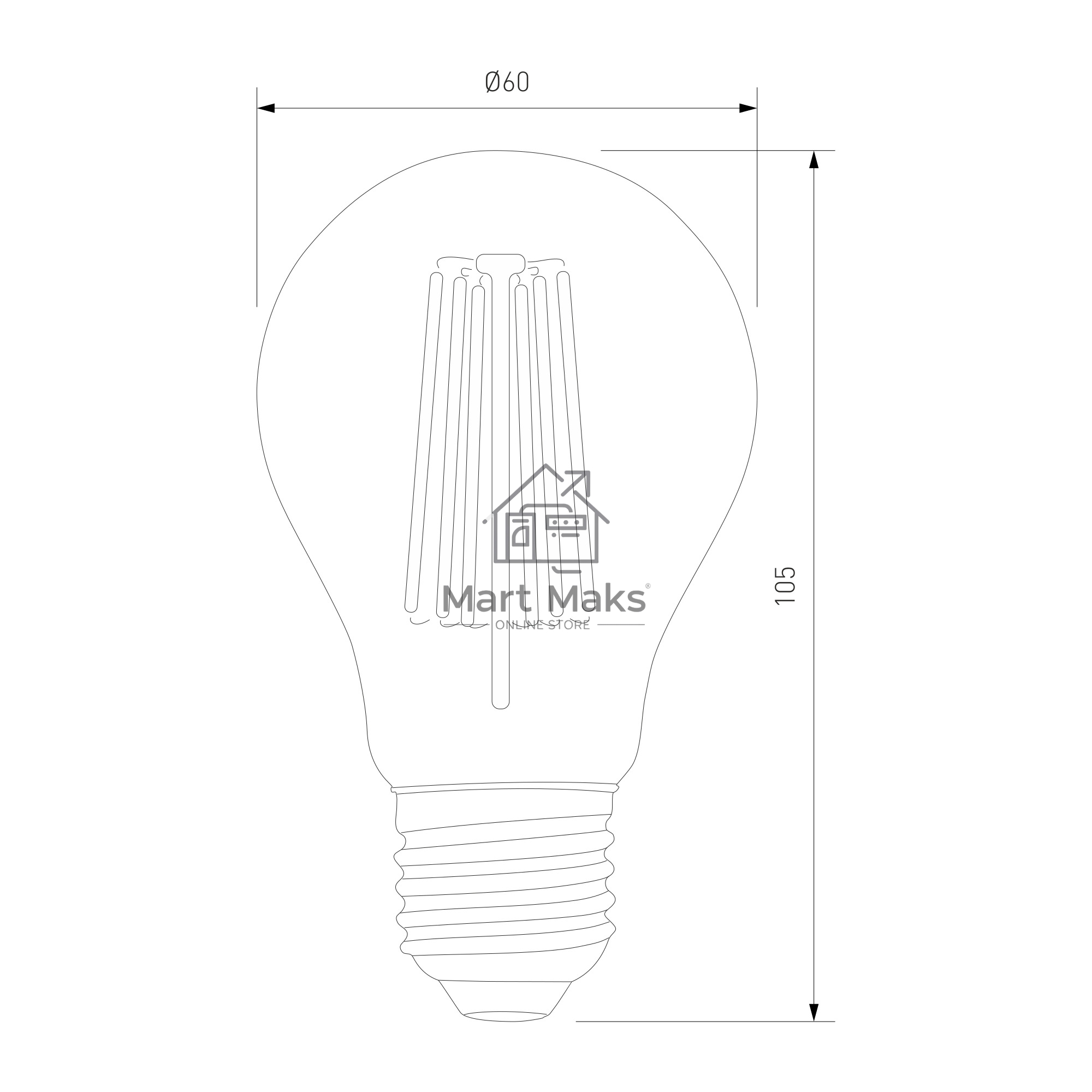 Светодиодная лампа Elektrostandard BLE2715 Dimmable BL133 9W 4200K E27 A60 прозрач a048382
